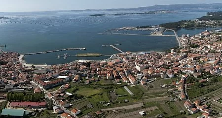 Aerial view of a coastal town in the Rías Baixas_43