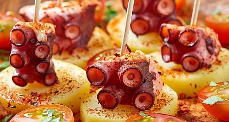 Pulpo a la gallega, a traditional dish of Galician cuisine_48